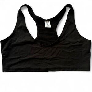 Roma Black Sports Bra Crop Top | Size S/M | Racerback Made in USA